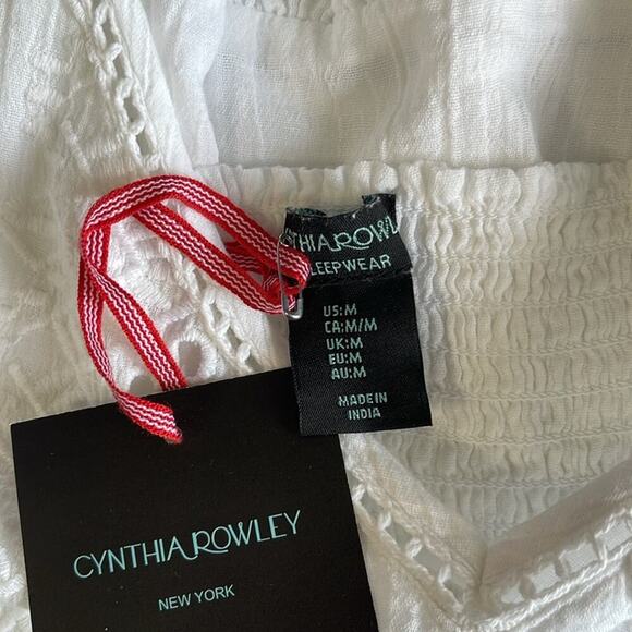 Cynthia Rowley White Eyelet Cotton Dress Size M NWT - Picture 2 of 3